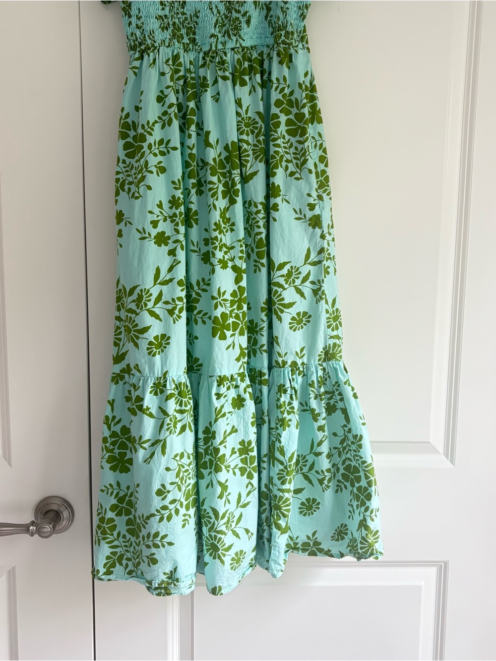 Olivia James The Label Brooke Dress – XS – Cottage Vine Blue & Green – Like New - Picture 6 of 11